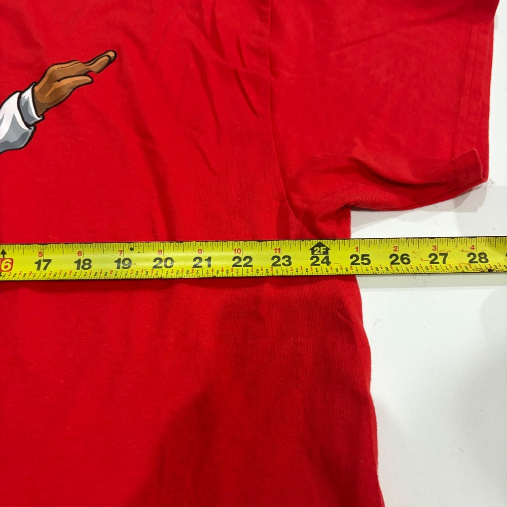 Hardten Clothing Mens Red Dabbing Bear Graphic T-Shirt 2XL Streetwear Y2K Baggy - Picture 4 of 6